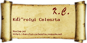 Károlyi Celeszta névjegykártya